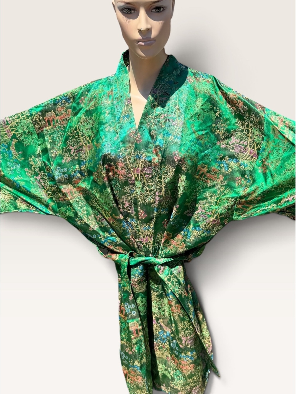 Vintage Whitney 100% Washed Silk Robe